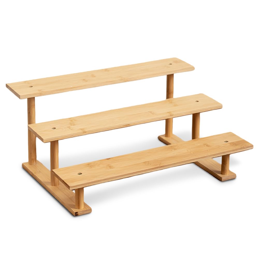 Amazon.com: CROISSANT Bamboo and Wood 3 Tier Cupcake Stand, Food